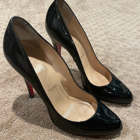 Christian Louboutin Black Heels size 38 / 8 - Picture 1 of 11
